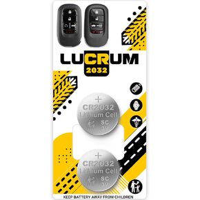 Lucrum for Honda Civic Key Fob Battery Key Fob Battery Replacement, 2PCs CR2032 Batteries for Car Remote Key for Accord, Pilot, CRV, HRV, Civic 2022-2024 CR 2032