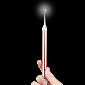 Rose Gold Ear Wax Removal Kit,Ear Cleansing Tool Set, Stainless Steel Ear Wax Remover with LED Lights and Magnifier, Reusable Ear Curette Wax Removal Set for Ro Ear Care,Personal Care Products