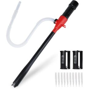 Portable Electric Siphon Pump for Gas and Diesel, Battery Operated Fuel Transfer Pump, 3.5GPM Flow, Oil Extractor 1/2" Discharge Tube, 24" Long- Ideal Gasoline Transfer Pump