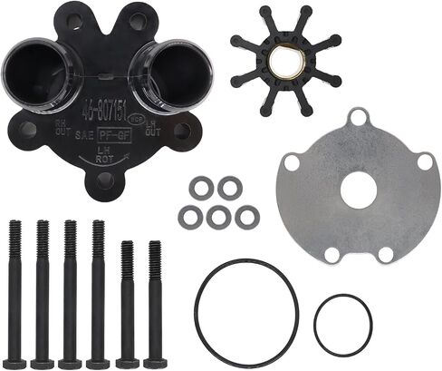 46-807151A14 مجموعة من مضخة المياه ومجموعة المكره ، تستبدل مجموعة Mercruiser Bravo 4.3،5.0،7،6.2،7.4،8.2l live V6/8-إصلاح البحرية الداخلية ، لسييرا 18-3150 ، Quicksilver 8071a14 ، Mercury 46-807151a7 in Saudi Arabia
