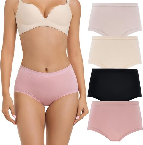 VISSAY Women's Cotton Underwear 4-Pack - Cotton Panties for Women in Kuwait