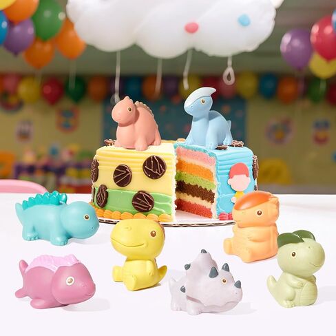 Baby Bath Toys 8 Pcs No Hole Dinosaur Baby Bath Toys Easy Clean Bath Toy for Babies 6-12 Months, Bathtub Toys for Toddlers 1-3 in Saudi Arabia