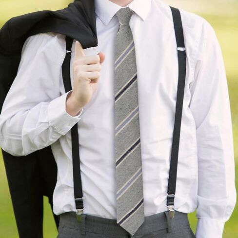 2.56'' Skinny Ties for Men, Sriped Mens Tie Cotton Linen NeckTie Men's Neckties for Business, Wedding, Groom in Saudi Arabia