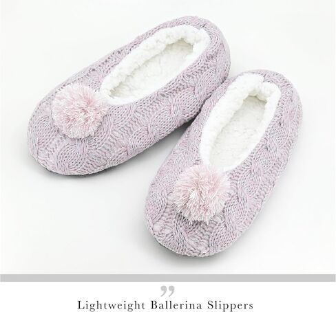 DICUIRD Womens Thick & Warm Slipper Socks with Grippers - Knit House Fuzzy Slippers in Saudi Arabia