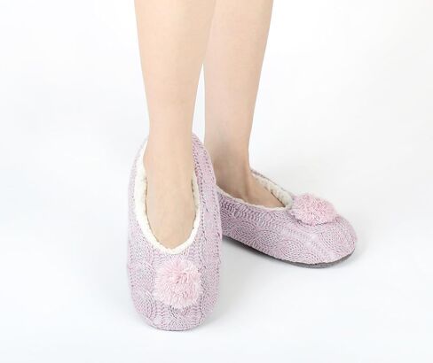 DICUIRD Womens Thick & Warm Slipper Socks with Grippers - Knit House Fuzzy Slippers in Saudi Arabia