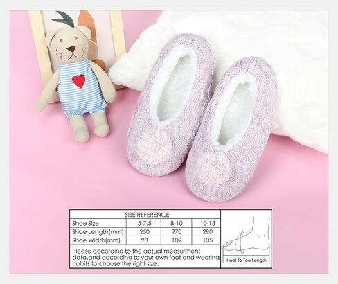 DICUIRD Womens Thick & Warm Slipper Socks with Grippers - Knit House Fuzzy Slippers in Saudi Arabia