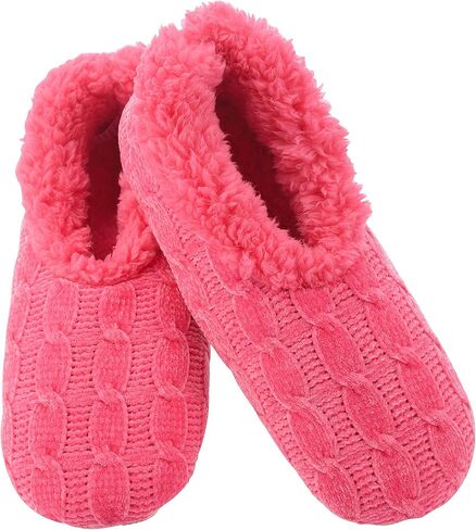 Snoozies Sloosies Solid Chenille Slippers - Slipper Goots Fuzzy للنساء - أحجام وألوان متعددة in Saudi Arabia