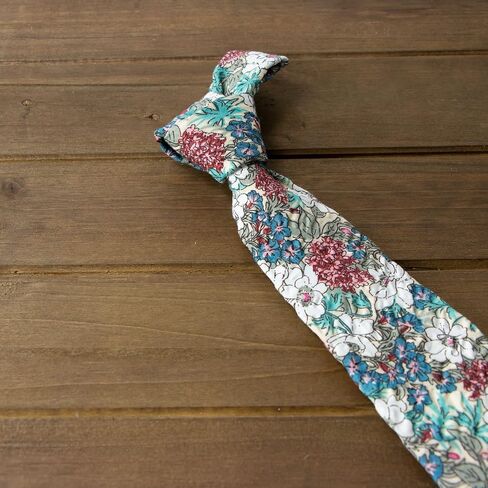 Spring Notion Men's Salt Shrinking Seersucker Cotton Floral Print Necktie in Saudi Arabia