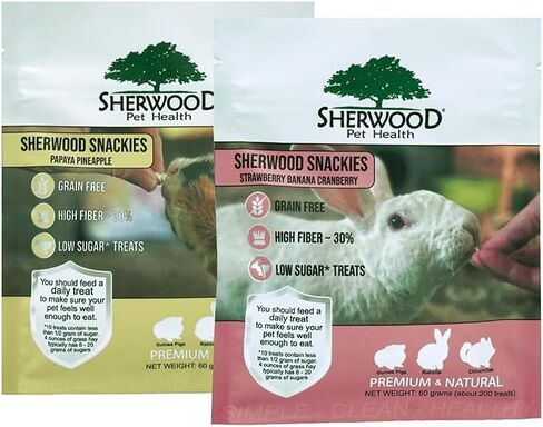 Sherwood Pet Health Strawberry, banana, cranberry treats for rabbits, guinea pigs and chinchillas. Low sugar and grain free. in Saudi Arabia