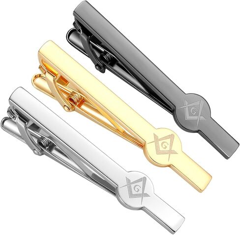 Tie Clips for Men Black Gold Silver 3Pcs Tie Bar Clip Set Personalized Gifts in Saudi Arabia