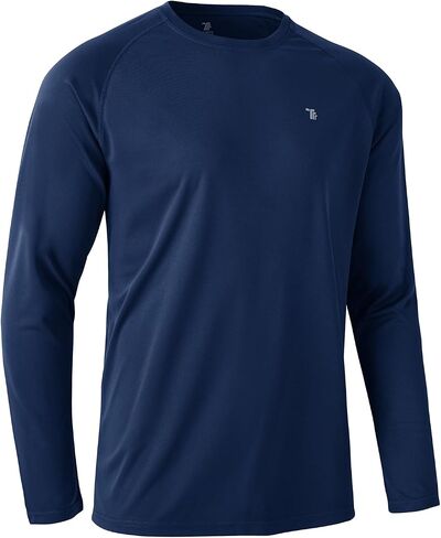 BGOWATU Men's Hiking Shirts Long Sleeve Sun Shirts UPF 50+ Athletic T-Shirts Quick Dry Rash Guard in Saudi Arabia