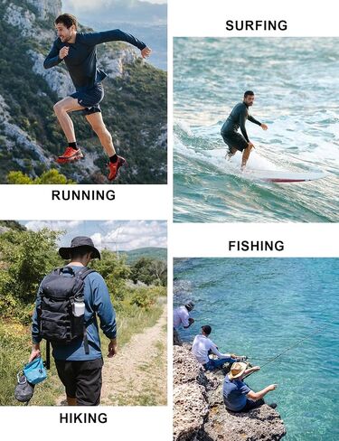 BGOWATU Men's Hiking Shirts Long Sleeve Sun Shirts UPF 50+ Athletic T-Shirts Quick Dry Rash Guard in Saudi Arabia
