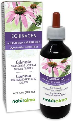Naturalma Echinacea (Echinacea angustifolia and purpurea) Root and herb Alcohol-Free Tincture - 4 fl oz Liquid Extract in Drops - Herbal Supplement - Vegan in Kuwait