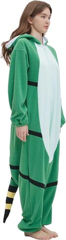 DarkCom Unisex Adult Green Lizard Onesie Halloween Costume One Piece Animal Pajamas Women Men Sleepwear Christmas Pajamas in Saudi Arabia