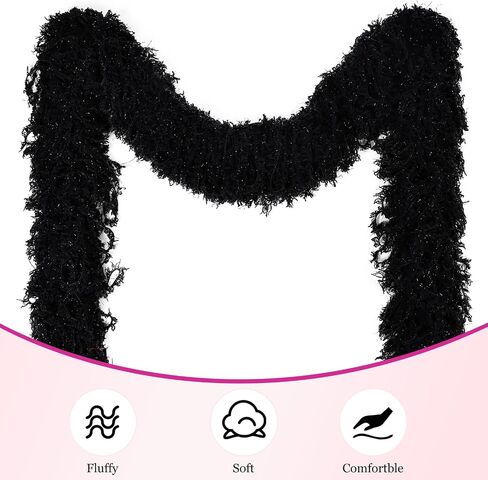 Faux Feather Boa 160g 2 Yard Artificial Fluffy Featherless Boas for Wedding Party DIY Craft Costume Decoration in Kuwait