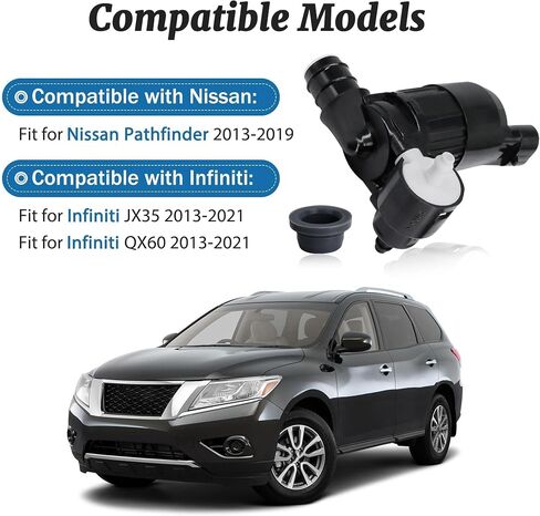 مضخة غسالة الزجاج الأمامي تناسب نيسان باثفايندر 2013-2019 لـ Infiniti JX35 QX60 2013-2021 استبدال # 28920-3JA0A 289203JA0A PUM812071 1WP0001 in Kuwait