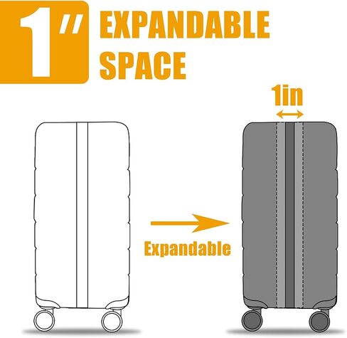 Fancial Expandable Luggage with Spinner Wheels, Green, Carry-On 20-Inch in Kuwait
