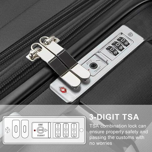 Fancial Expandable Luggage with Spinner Wheels, Green, Carry-On 20-Inch in Kuwait