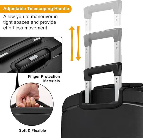 Fancial Expandable Luggage with Spinner Wheels, Green, Carry-On 20-Inch in Kuwait