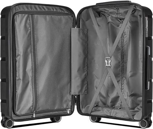 Fancial Expandable Luggage with Spinner Wheels, Green, Carry-On 20-Inch in Kuwait