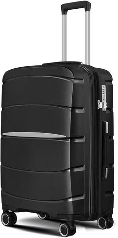 Fancial Expandable Luggage with Spinner Wheels, Green, Carry-On 20-Inch in Kuwait