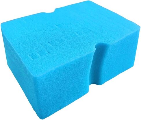 Car Wash Sponge, Large Scratch-Free Cross Cut Sponge for Soap and Rinseless Washing, Durable Ultra Soft Foam Grid Extra Absorbent Car Cleaning Sponge Pad, Car Accessories (Sky Blue) in Kuwait