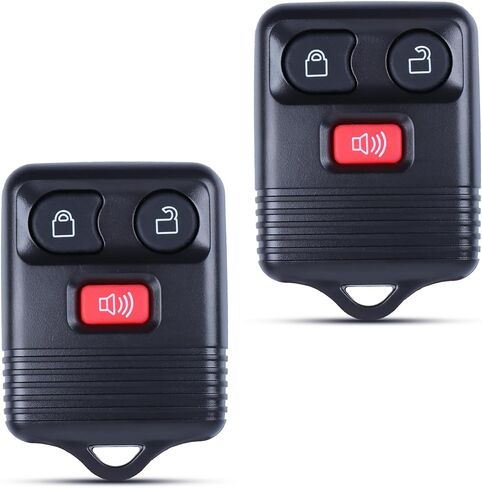 2 الإدخال البديل بدون مفتاح عن بعد FOB Clicker Transmitter متوافق مع Ford 1998-2016 F-150 F-250 F-350 ، M AZDA ، Mercury ، Lincoln-3 Button in Kuwait