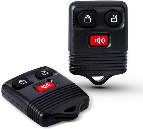 2 الإدخال البديل بدون مفتاح عن بعد FOB Clicker Transmitter متوافق مع Ford 1998-2016 F-150 F-250 F-350 ، M AZDA ، Mercury ، Lincoln-3 Button in Kuwait
