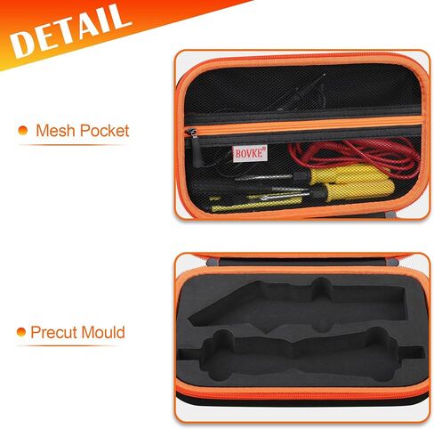 BOVKE Carrying Case for Klein Tools ET310 AC Circuit Breaker Finder Electric Tester & 80041 Outlet Repair Tool Kit & RT250 GFCI Outlet Tester with Supplies, Electrical Tools Storage Bag Holder, Black in Saudi Arabia