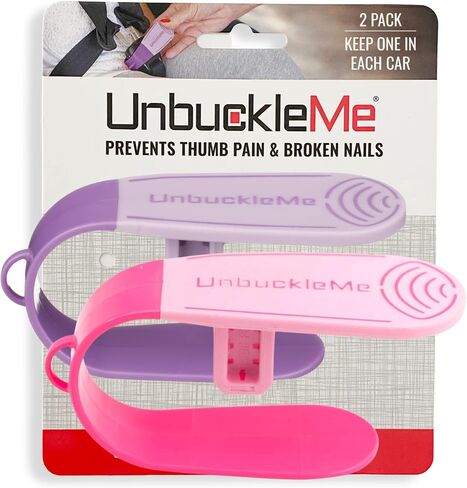 أداة إطلاق مشبك مقعد Unduckleme (كما رأينا في Shark Tank) - Aid Easy Bealer Aid لالتهاب المفاصل ، والأظافر الطويلة ، والأطفال الأكبر سناً - مدهبة زر للرضع ، ومقاعد السيارة الصغيرة (2 عبوة ، وردية وأرجواني) in Kuwait