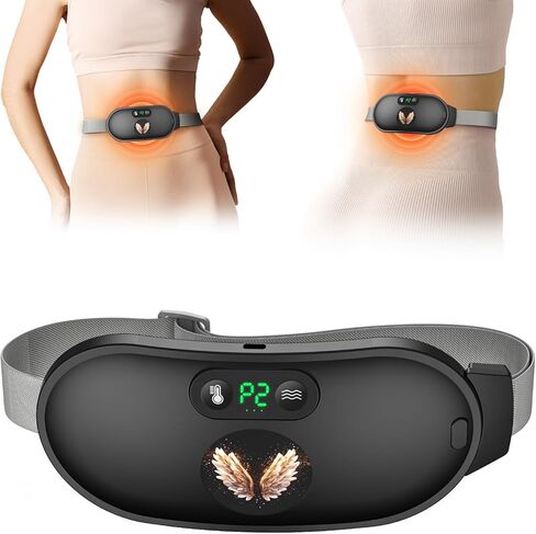 Heating Pad for Period Cramps, Fast Heating Pad with 6 Heat Levels and 6 Massage Modes, Portable Cordless Menstrual Heating Pad, Back or Belly Period Massager for Women and Girls in Saudi Arabia