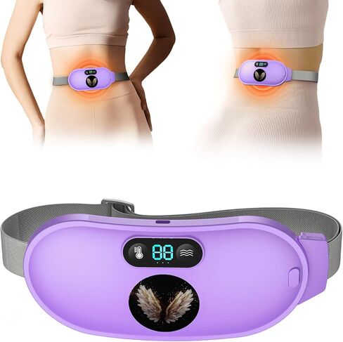 Heating Pad for Period Cramps, Fast Heating Pad with 6 Heat Levels and 6 Massage Modes, Portable Cordless Menstrual Heating Pad, Back or Belly Period Massager for Women and Girls in Saudi Arabia
