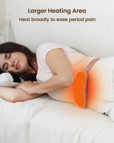 Heating Pad for Period Cramps, Fast Heating Pad with 6 Heat Levels and 6 Massage Modes, Portable Cordless Menstrual Heating Pad, Back or Belly Period Massager for Women and Girls in Kuwait