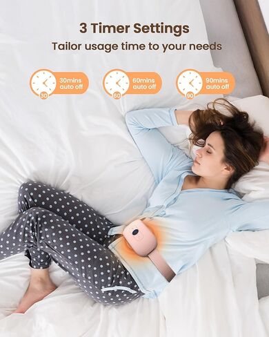 Heating Pad for Period Cramps, Fast Heating Pad with 6 Heat Levels and 6 Massage Modes, Portable Cordless Menstrual Heating Pad, Back or Belly Period Massager for Women and Girls in Kuwait