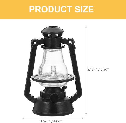 DOITOOL 10 Pcs Mini Lanterns 2.16 inch,Christmas Tree Ornaments Hanging Lantern,Vintage Lantern Christmas Decor-Black in Saudi Arabia