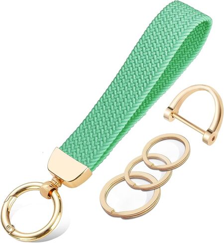 Stretchy Wristlet Keychain, Cute Key Chain Woven Wrist Lanyard Strap Keys Holder for Women Girl Men in Saudi Arabia