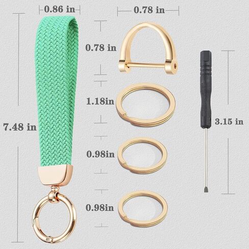 Stretchy Wristlet Keychain, Cute Key Chain Woven Wrist Lanyard Strap Keys Holder for Women Girl Men in Saudi Arabia