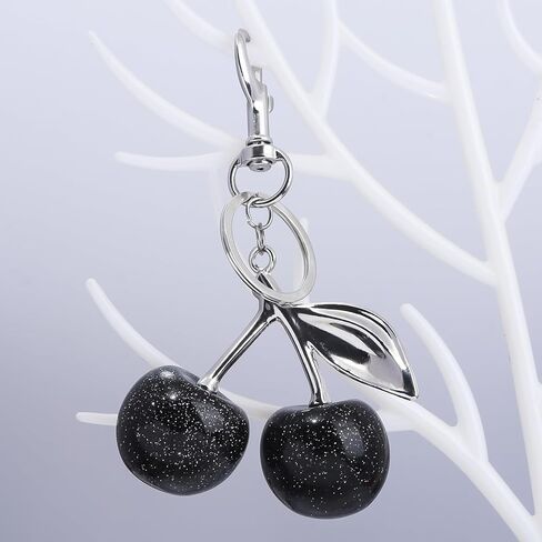 سلسلة مفاتيح حقيبة الكرز - إكسسوارات فواكه حقيبة يد محفظة لطيفة - هدية عيد ميلاد جميلة للنساء in Kuwait