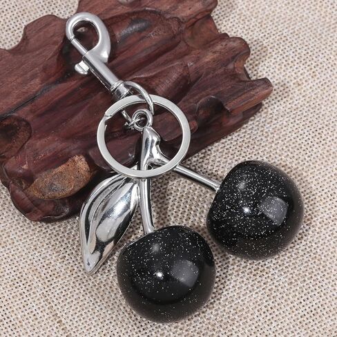 سلسلة مفاتيح حقيبة الكرز - إكسسوارات فواكه حقيبة يد محفظة لطيفة - هدية عيد ميلاد جميلة للنساء in Kuwait