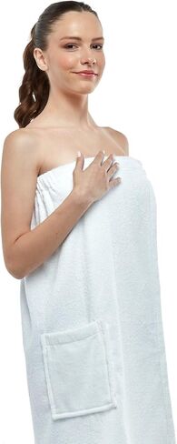 Womens Terry Cotton Bath Robe Wrap, Women's Spa Shower Towel Bathrobe in Kuwait