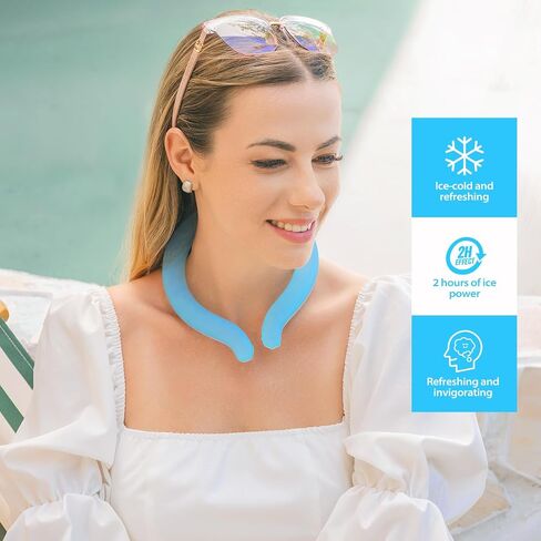 Neck Cooling Tube with Insulated Bag, Reusable Neck Coolers Wearable Body Cooling Products for Hot Weather in Summer in Saudi Arabia
