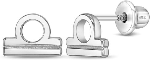 925 sterling Silver Silver Sign Sign Saffy Scare Back Strains للأطفال الصغار الفتيات الصغيرات و preteens - أقراط مرحة على شكل الأبراج للفتيات الصغيرات - مجوهرات زودياك الأطفال in Saudi Arabia
