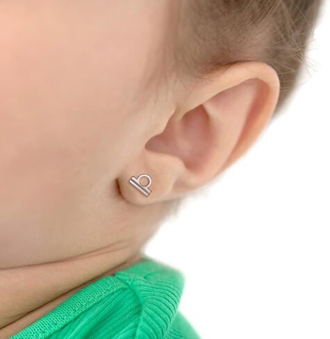 925 sterling Silver Silver Sign Sign Saffy Scare Back Strains للأطفال الصغار الفتيات الصغيرات و preteens - أقراط مرحة على شكل الأبراج للفتيات الصغيرات - مجوهرات زودياك الأطفال in Saudi Arabia