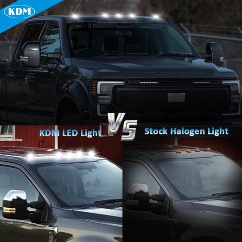 KDM Clear Lens Led Cab Roof Top Marker Lights assembly Fit for 2017-2024 Ford F250 F350 F450 F550 Super Duty,Mounted Running Clearance Bright White,5Pcs Pack in Saudi Arabia