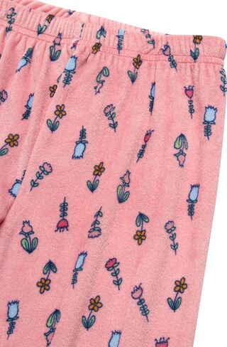 مجموعة Pajama للفتيات Rene Rofe - قميص نوم طويل في Velor Long Sleeve و Pajama Pants - ملابس نوم مريحة للفتيات (4-12) in Saudi Arabia