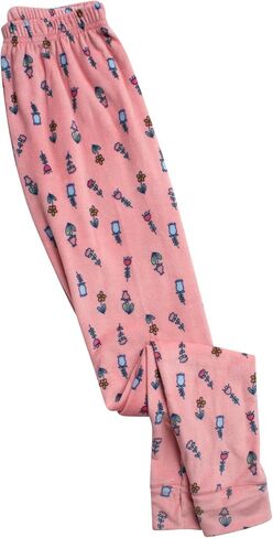 مجموعة Pajama للفتيات Rene Rofe - قميص نوم طويل في Velor Long Sleeve و Pajama Pants - ملابس نوم مريحة للفتيات (4-12) in Saudi Arabia