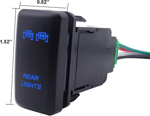 LED Light Push Switch Blue Backlit On/Off Compatible with Toyota Tacoma Tundra 4Runner 2010-2019 Rear Light Symbol in Saudi Arabia