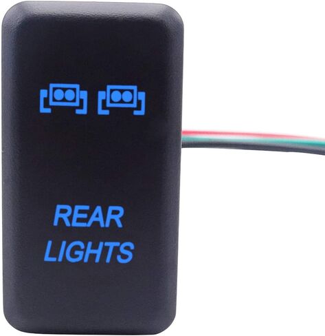 LED Light Push Switch Blue Backlit On/Off Compatible with Toyota Tacoma Tundra 4Runner 2010-2019 Rear Light Symbol in Saudi Arabia