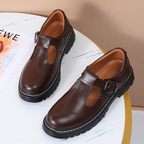 Women Mary Jane Shoes Soft Toe Non Slip Platform Casual Faux Leather Chunky Comfortable Dress Shoes in Kuwait