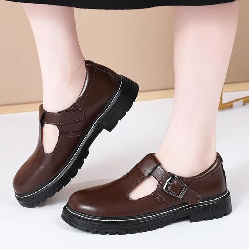 Women Mary Jane Shoes Soft Toe Non Slip Platform Casual Faux Leather Chunky Comfortable Dress Shoes in Kuwait
